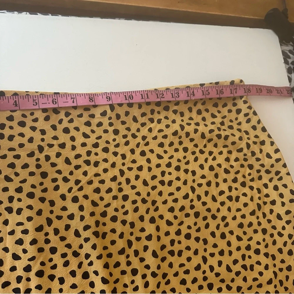Marine Layer Cheetah/Leopard Print‎ Tencel/Lyocell Rayon Blend Midi Skirt 12